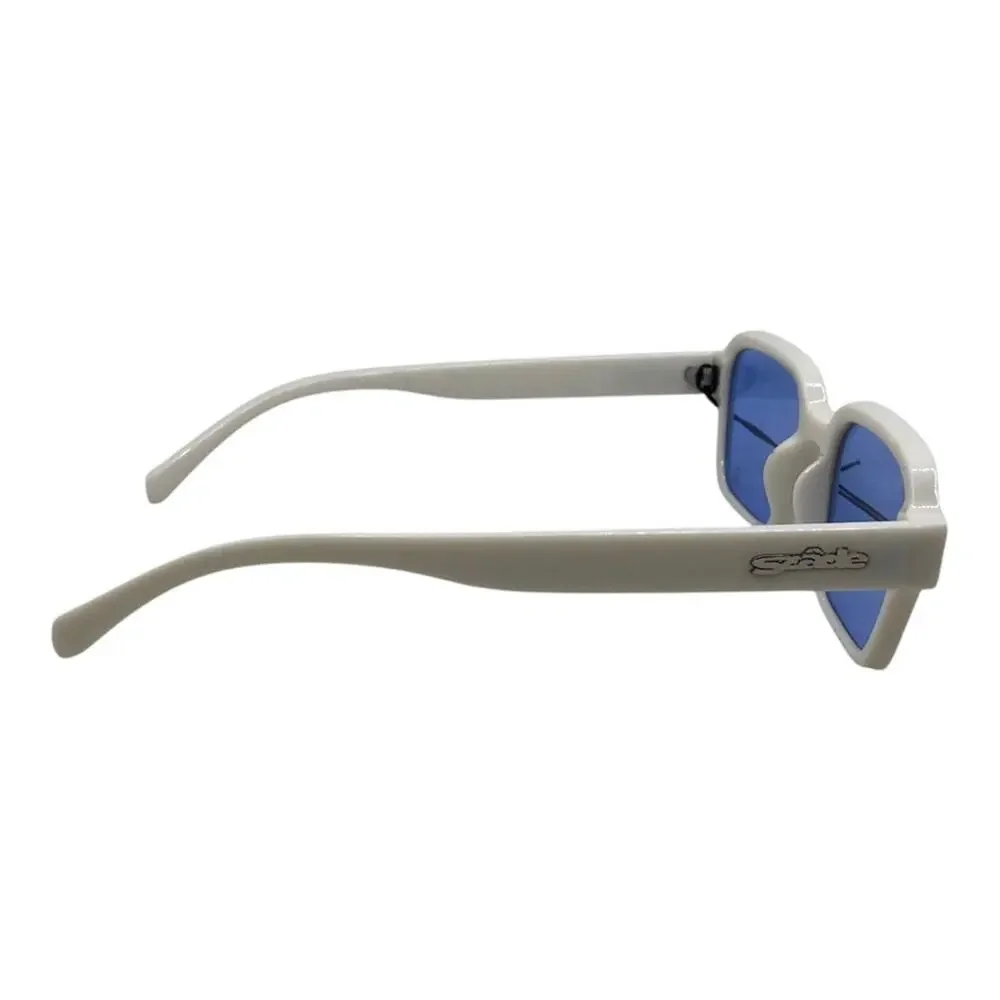 SZADE NIB Booth Sustainable On Trend Squared Off Heavy Cream/Prussian Sunglasses